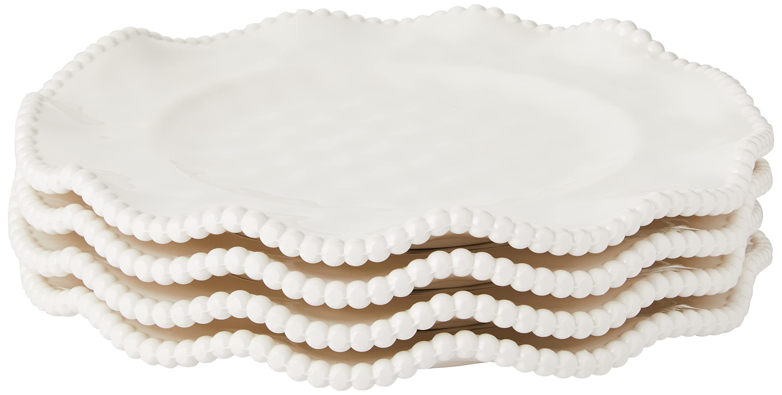 Certified International Perlette Cream Melamine 9" Salad/Dessert Plates, Set of 4 | Amazon (US)