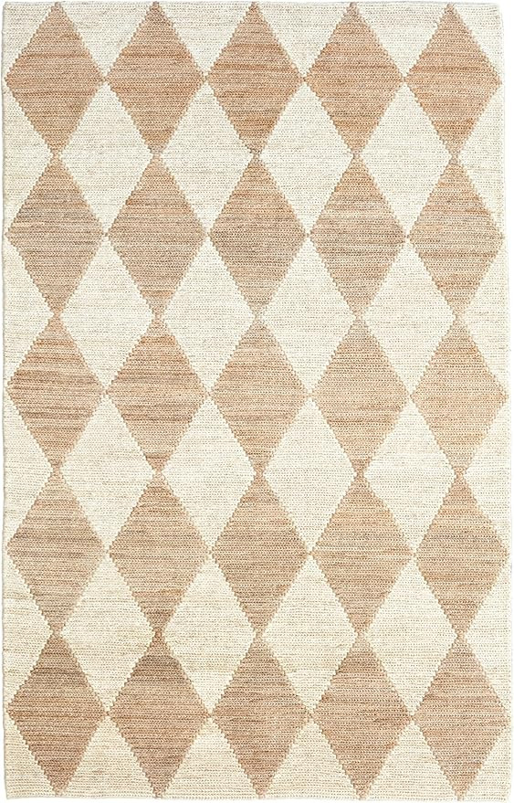 Dash & Albert Harwich Natural Handwoven Jute Rug, 5 X 8 Feet, Tan Geometric Pattern | Amazon (US)