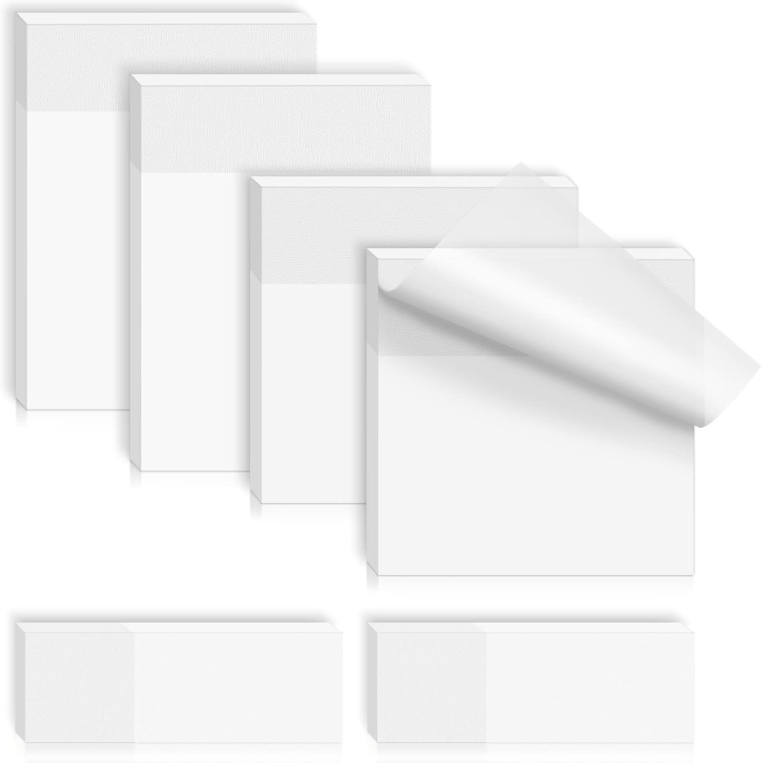 Smarpau Transparent Sticky Notes, 600 Sheets, Assorted Sizes, Clear Sticky Notes for Annotation &... | Amazon (US)