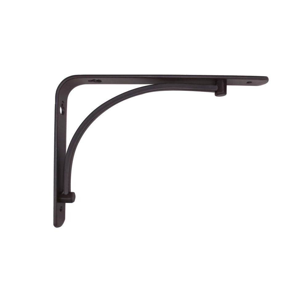 StyleWell 6 in. x 8 in. Black Classic Arch Decorative Shelf Bracket-27790PKLHD - The Home Depot | The Home Depot