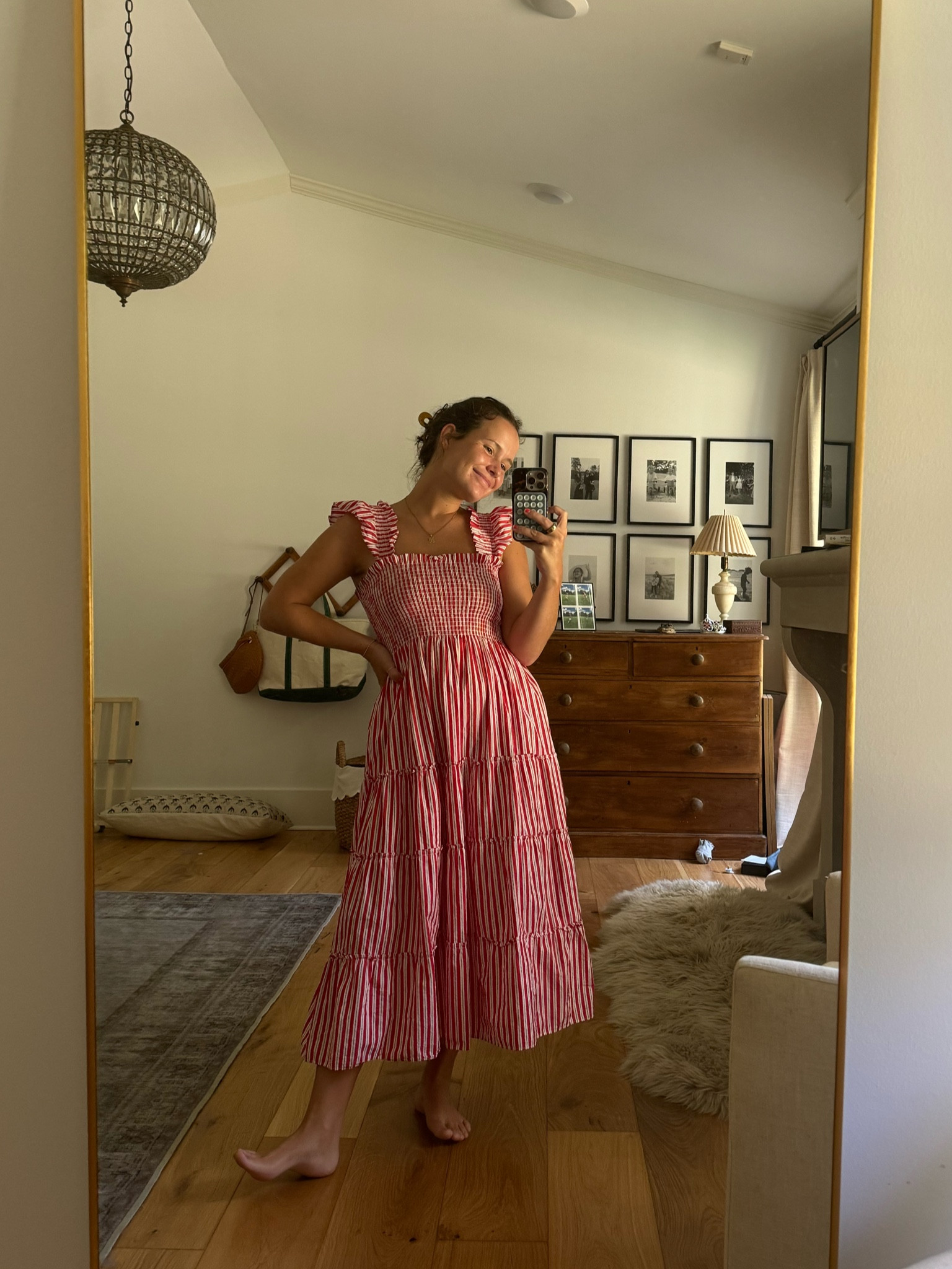 I prefer to size down in this! So comfy and easy to throw on. I wear my nap dresses probably twice a week at least bc they’re so easy and keep me cool in the summer  