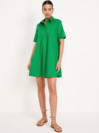 Short-Sleeve Mini Shirt Dress | Old Navy (CA)
