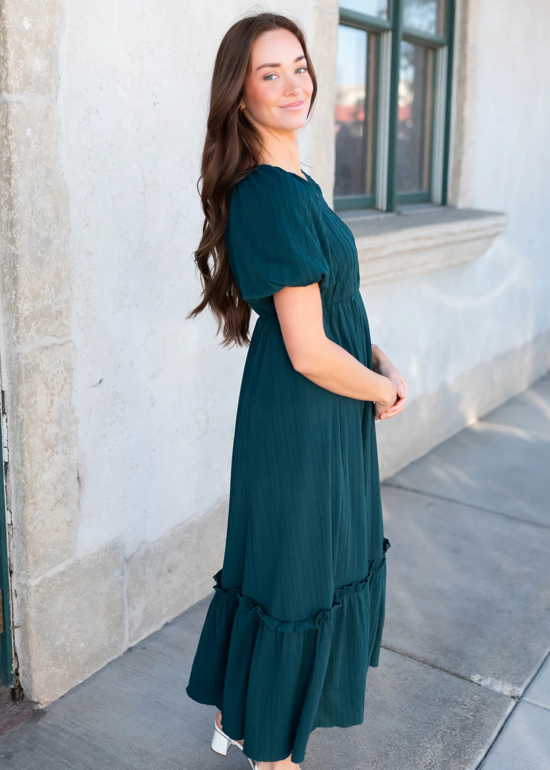 Sophia Forest Green Dress | My Sister's Closet Boutique