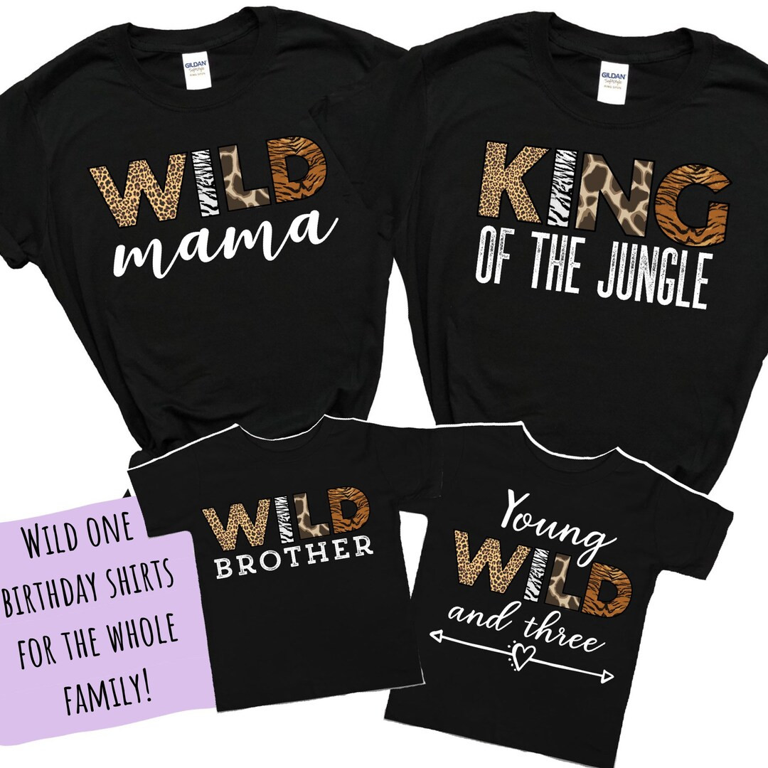Wild and Three Shirt, 3rd Birthday Shirt, Family Birthday Shirt Set, Young and Wild Set, Girl's B... | Etsy (US)