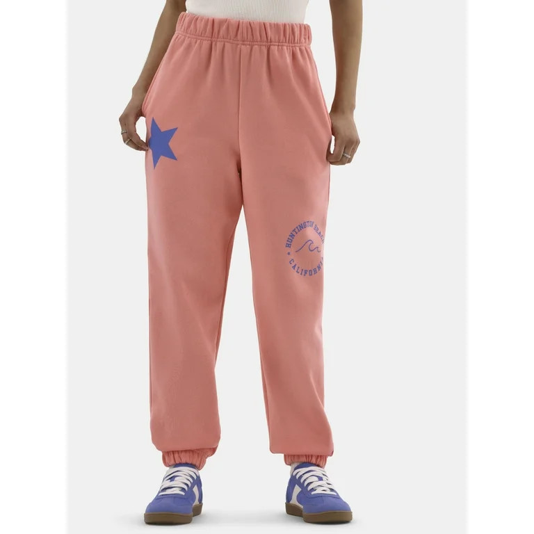 No Boundaries Graphic Fleece Joggers, 28'' Inseam, Women's | Walmart (US)