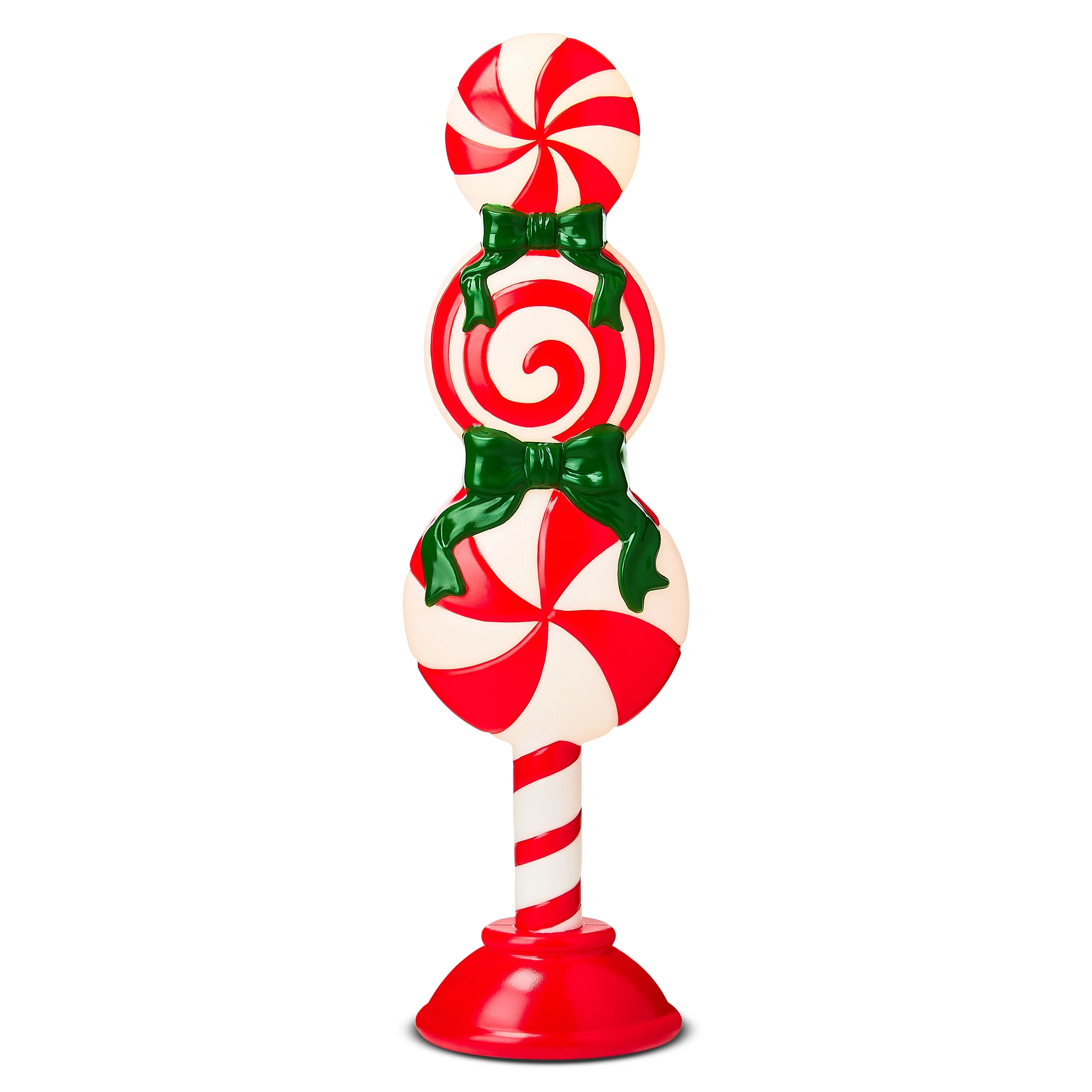 Light Blow Mold Candy Outdoor Christmas Decoration, 42", Red, White, and Green, by Holiday Time | Walmart (US)