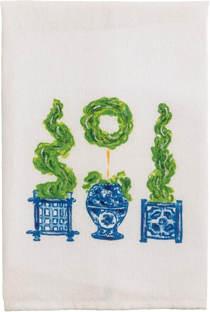 Mud Pie Painted Three Topiary Towel | Amazon (US)
