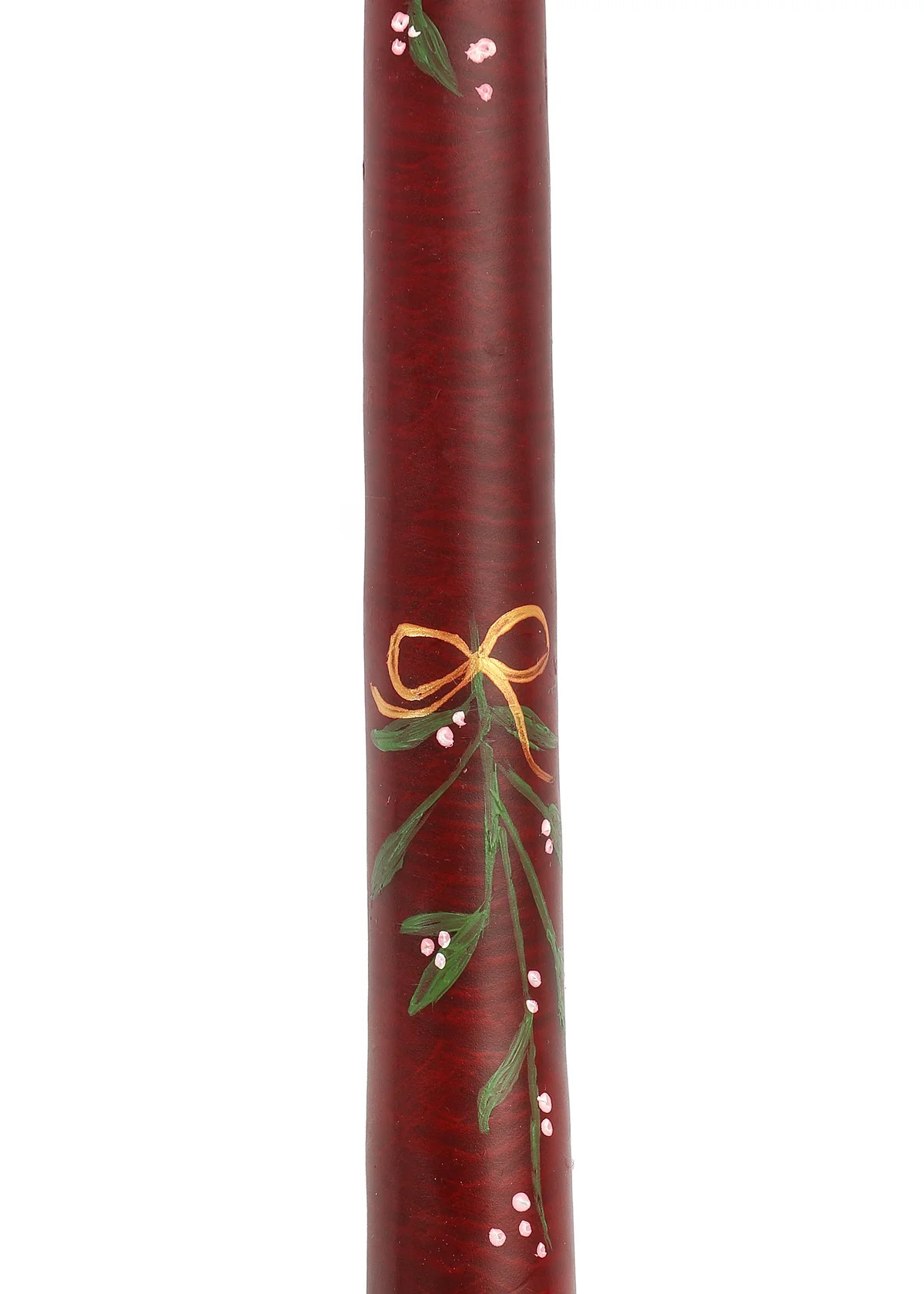 Glittering Mistletoe Taper Candles, Set of Two | Over The Moon