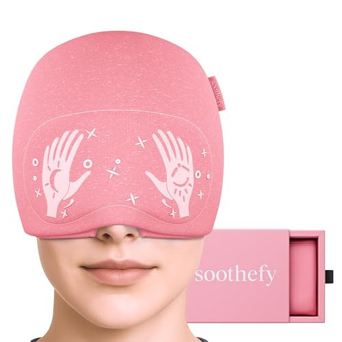 Soothefy Migraine Relief Cap - Built-in Slide-Up Eye Mask - Natural Headache Relief - 360° Compression Hangover Hat with Cooling Gel for Tension and Stress | Amazon (US)