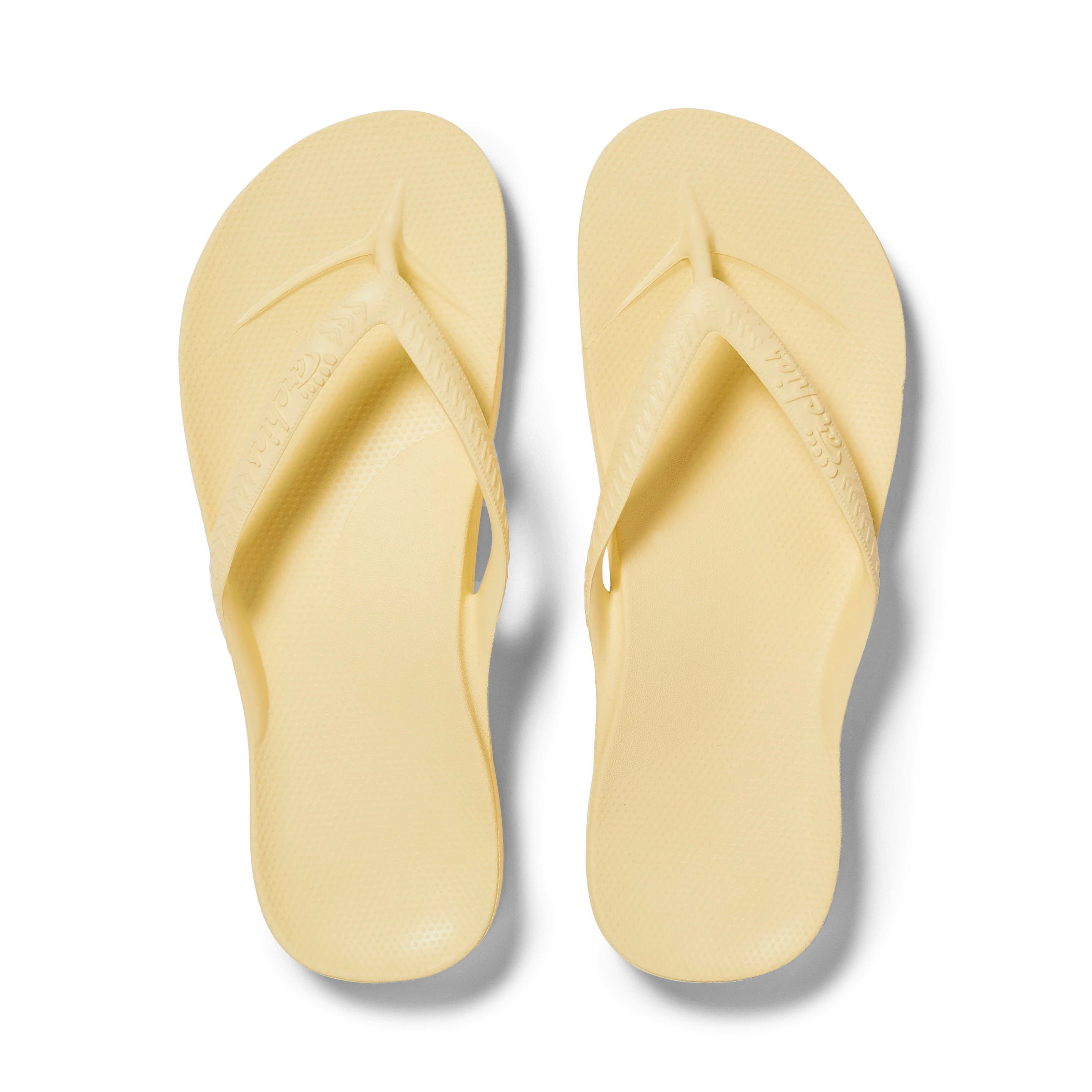 Arch Support Flip Flops - Classic - Lemon | Archies Footwear US