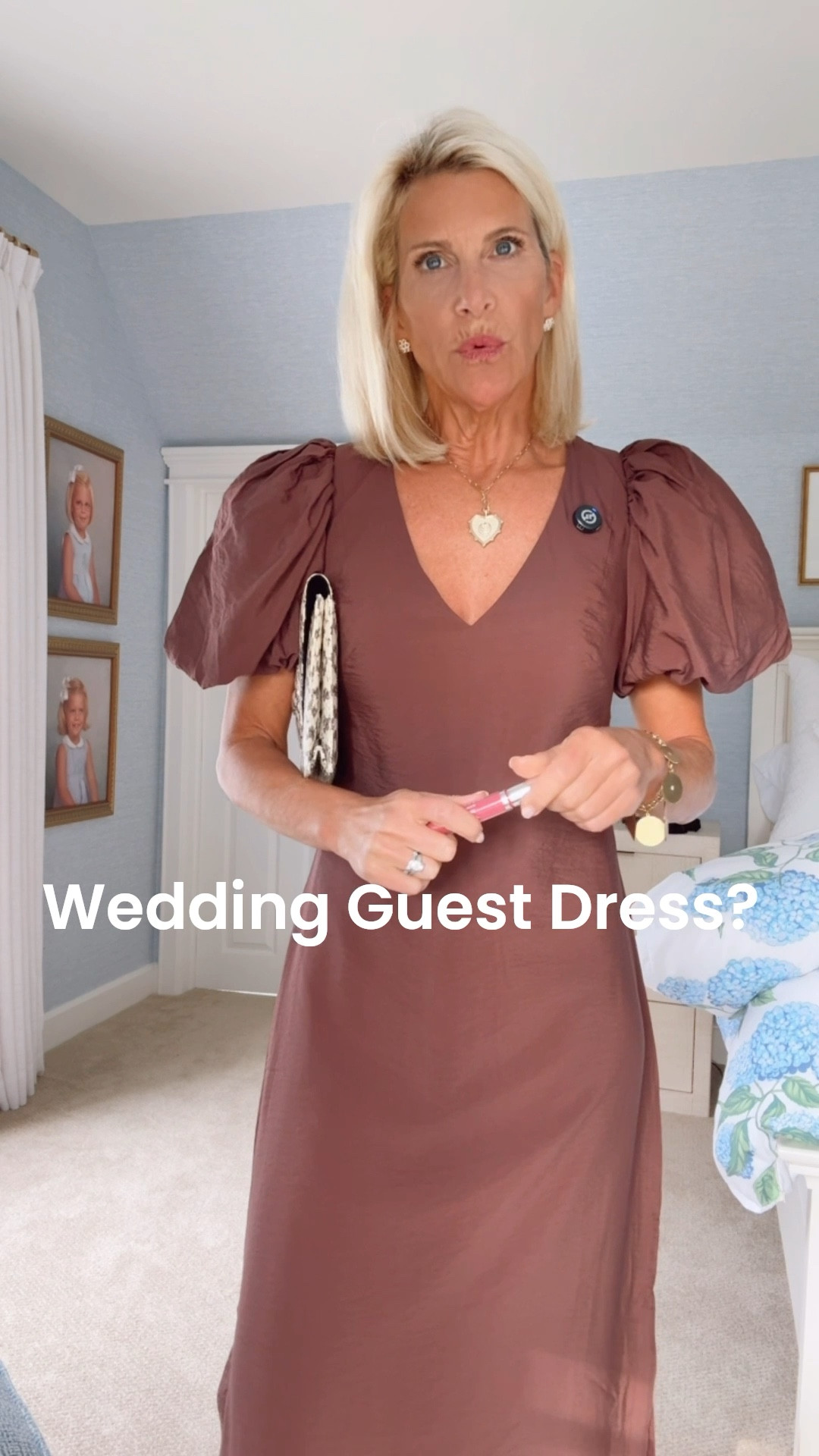 Great dress for a fall wedding, right?  This is part of a collab between @loverlygrey and @anthropologie.  It fits pretty true to size but I probably could have sized down.  Wearing an xs for reference 

#LTKOver40 #LTKWedding #LTKStyleTip