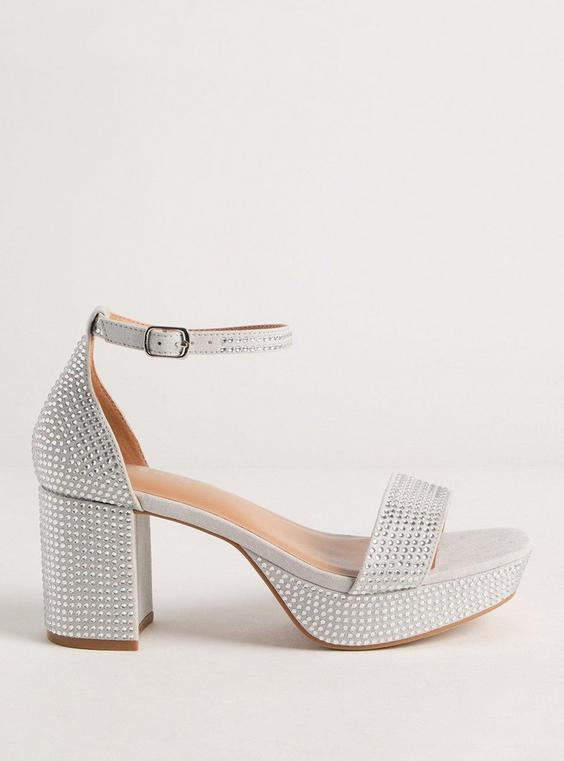 All Over Embellished Platform Sandal (WW) | Torrid (US & Canada)