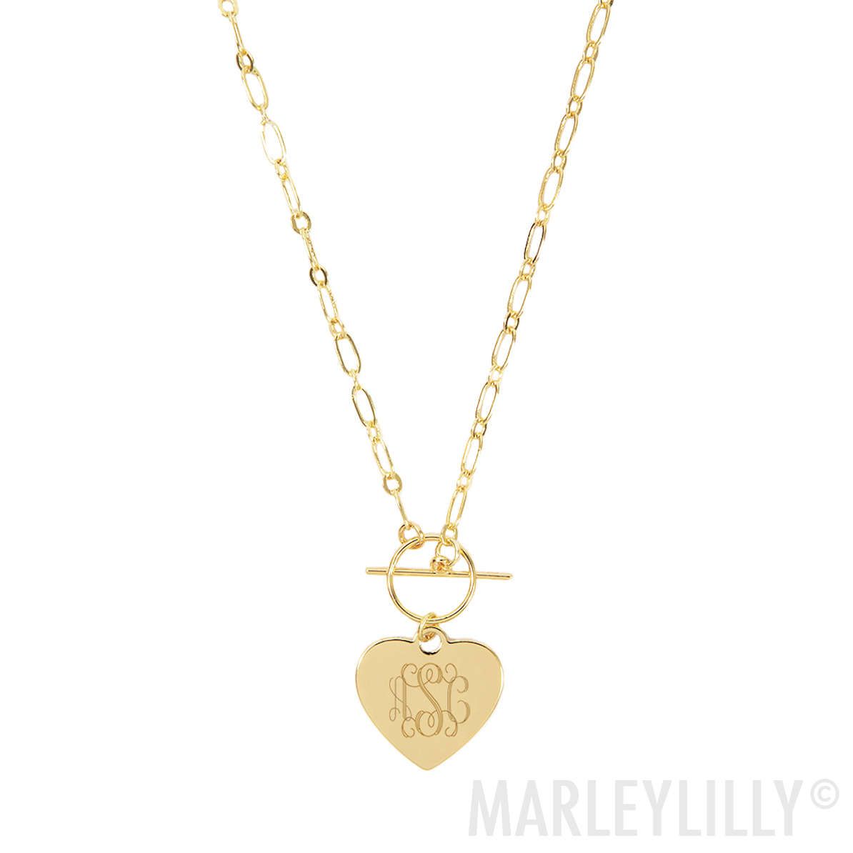 Personalized Heart Pendant Necklace | Marleylilly