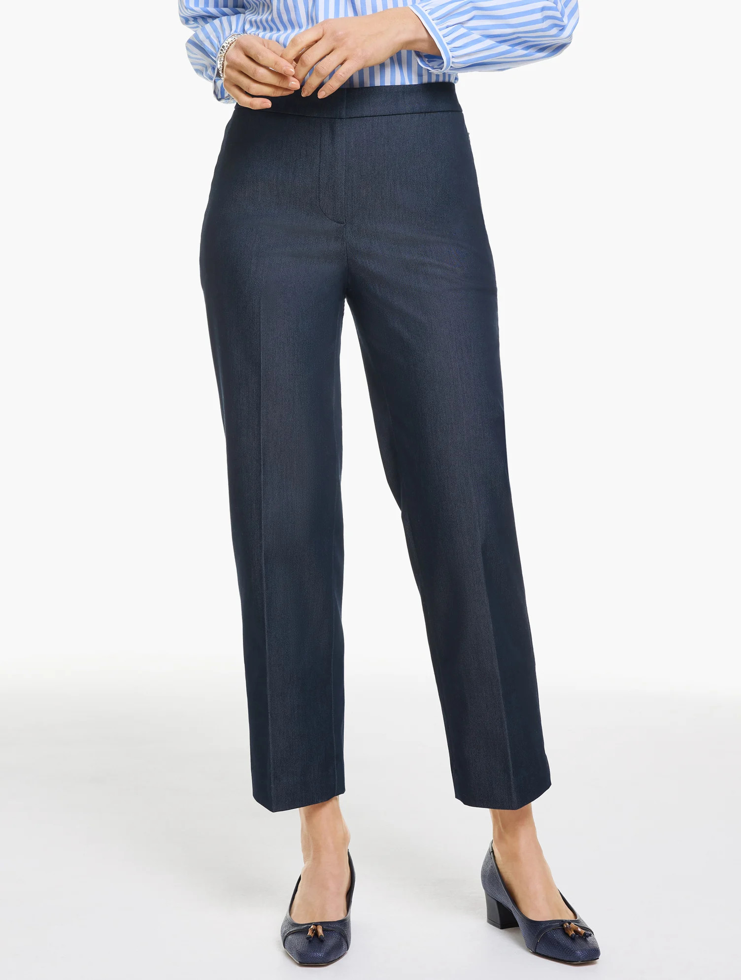 Talbots Hampshire Straight Ankle Pants - Refined Denim | Talbots