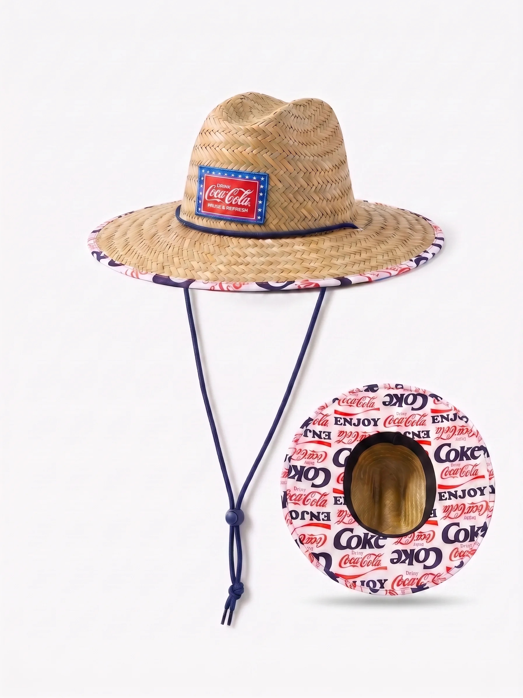 Way to Celebrate Coke Patriotic Straw Hat for Adults and Kids | Walmart (US)