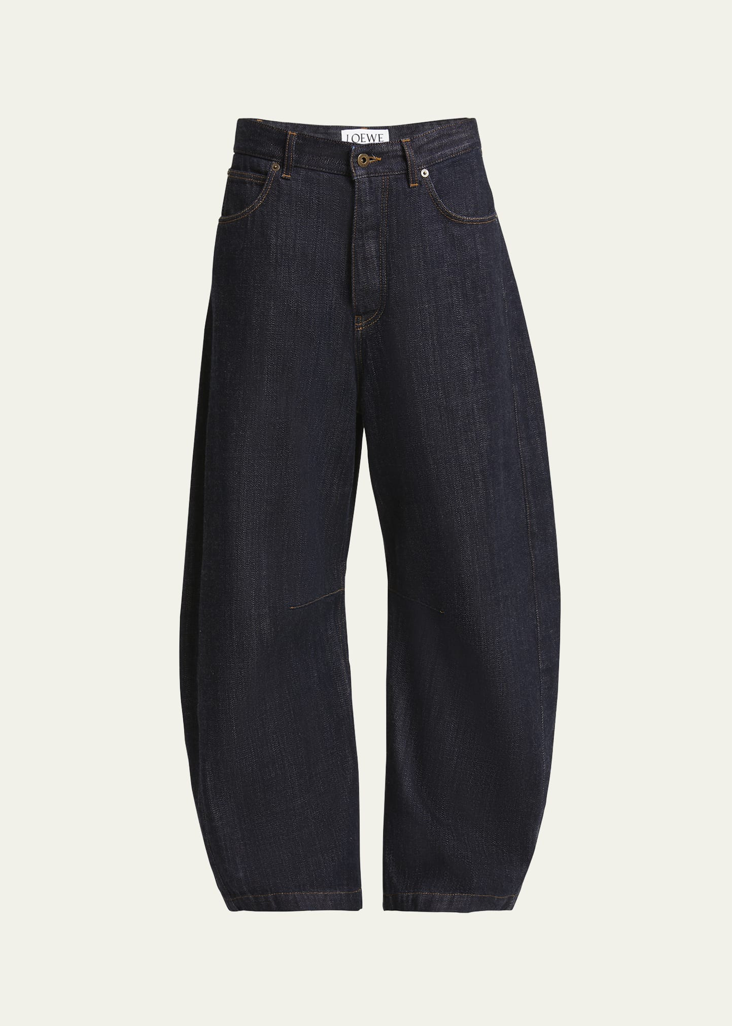 Loewe Anagram Embroidered Barrel Leg Jeans | Bergdorf Goodman