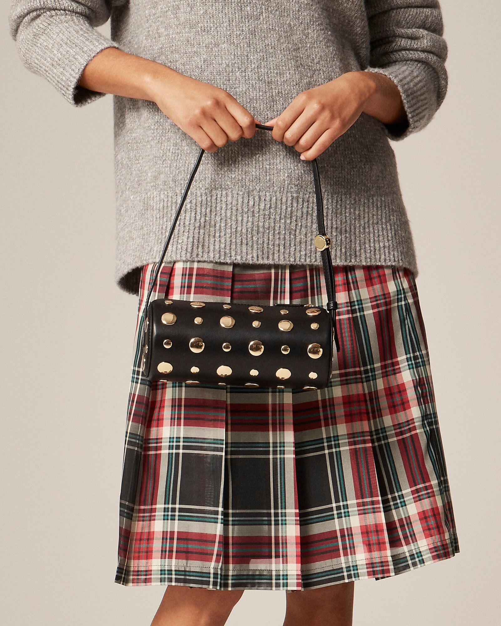 Bordeaux bag in studded leather | J. Crew US