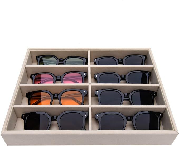 Sunglasses Organizer Storage Velvet Jewelry Tray, Glasses Holder Organizer Glasses Organizer Sung... | Amazon (US)