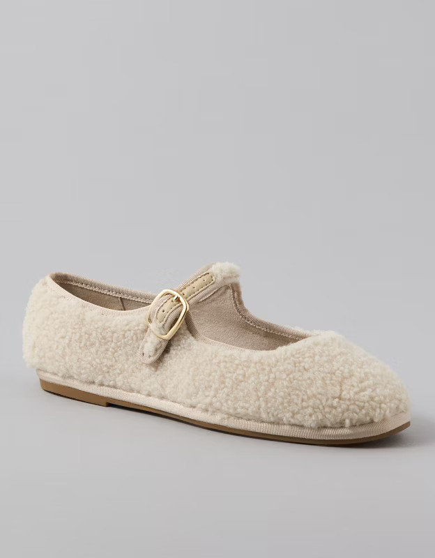 AE Cozy Mary Jane Flat | American Eagle Outfitters (US & CA)