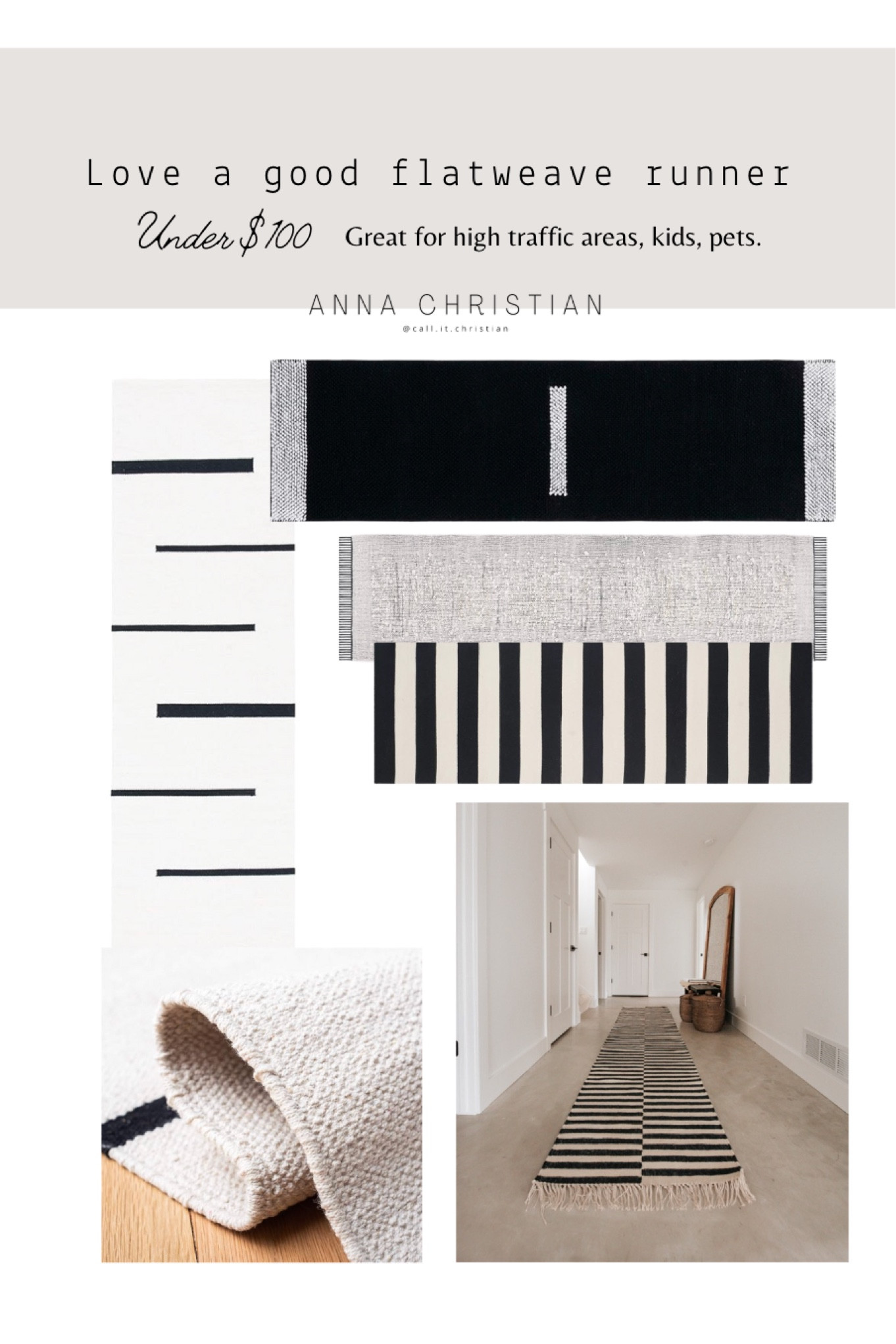 Runner rugs I love (natural too) for kids, pets and life. 💗

#LTKHome #LTKFindsUnder100