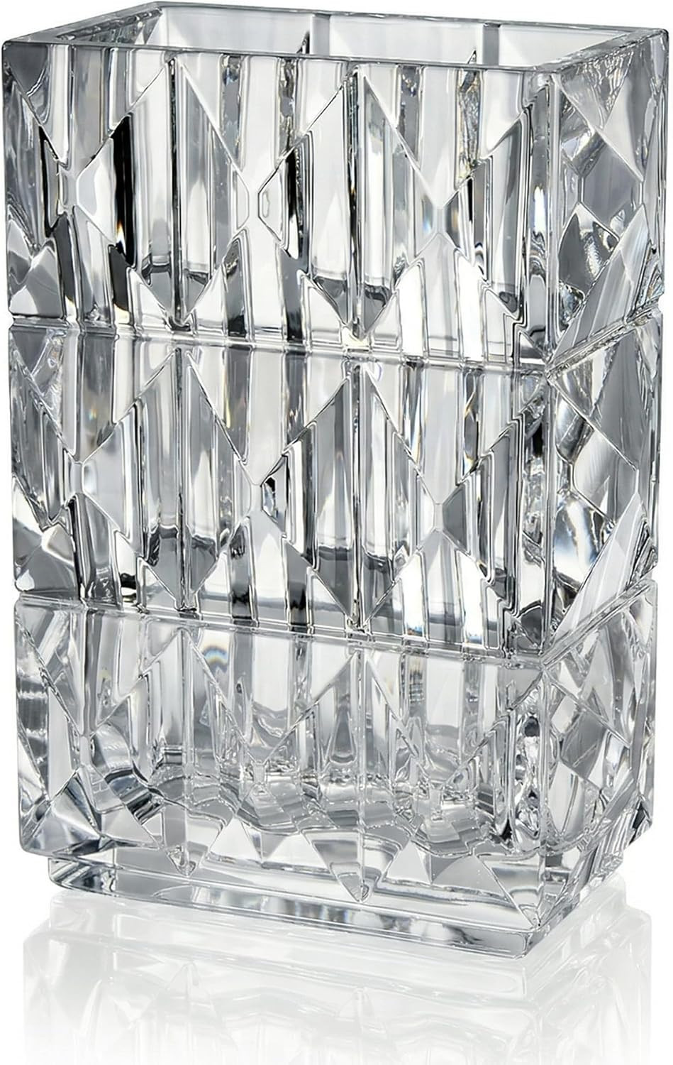 Amazon.com: DOOSARG Clear Crystal Flower Vase Heavyweight Glass Centerpiece Modern Rectangular De... | Amazon (US)