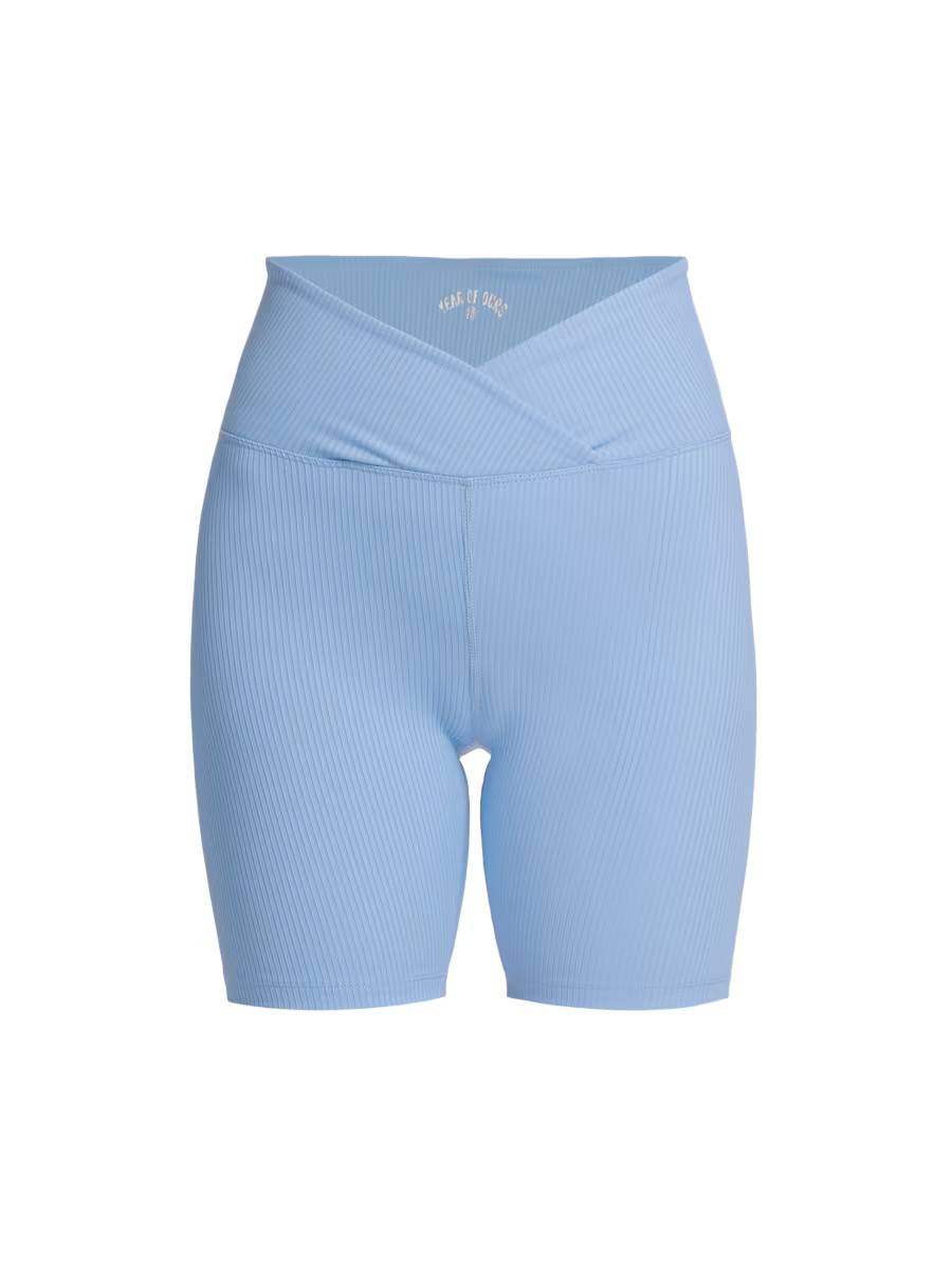 Ribbed V Biker Short | Saks Fifth Avenue