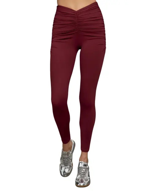 Port De Bras Ariadne Legging in Burgundy at Nordstrom, Size Large | Nordstrom