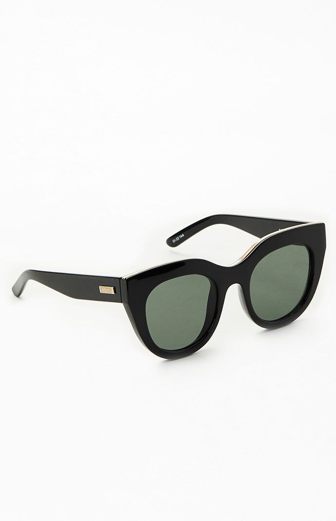 Le Specs Womens Air Heart Cat Eye Sunglasses - Black | PacSun