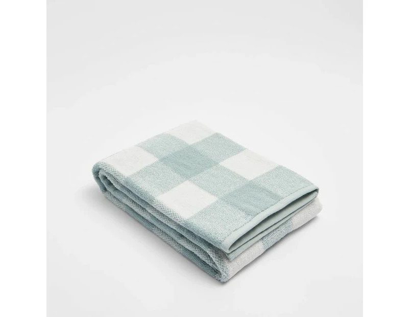 Target Gingham Bath Towel - Brenn - Blue | Catch.com.au