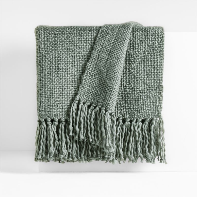 Styles 70"x55" Mineral Throw Blanket + Reviews | Crate & Barrel | Crate & Barrel