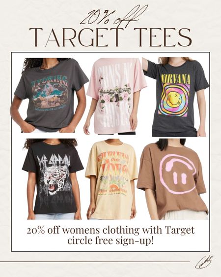 20% off Target graphic tees with Target circle!! 

Lee Anne Benjamin 🤍

#LTKunder50 #LTKsalealert #LTKstyletip