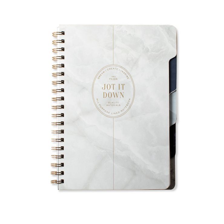 College Ruled 1 Subject Spiral Notebook Large Tab Marble Navy - FRINGE | Target