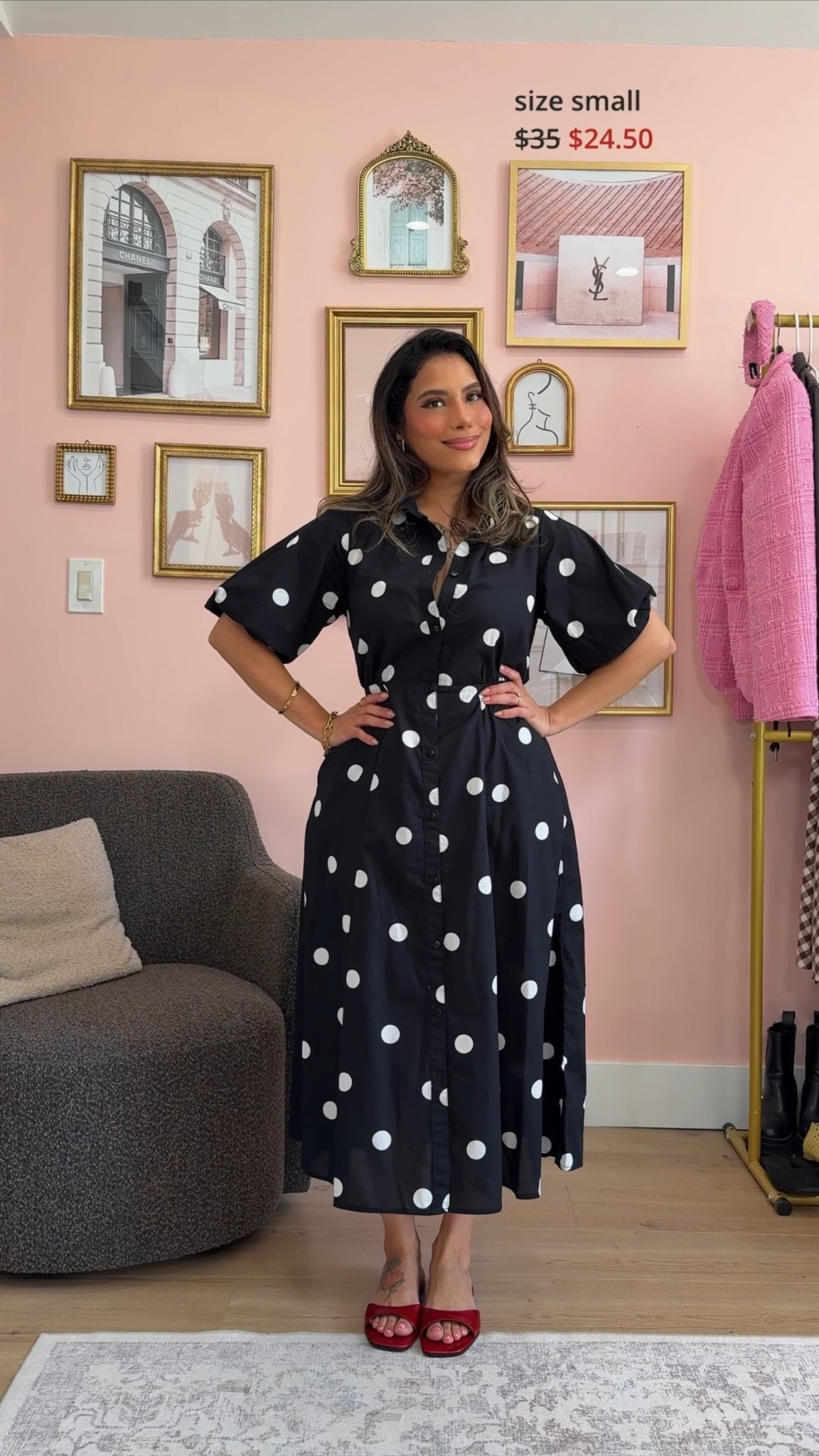 Polka dots are in and this beautiful dress is so nice!!! Super comfortable and comes with a fabric belt! 

#LTKPetite #LTKootd