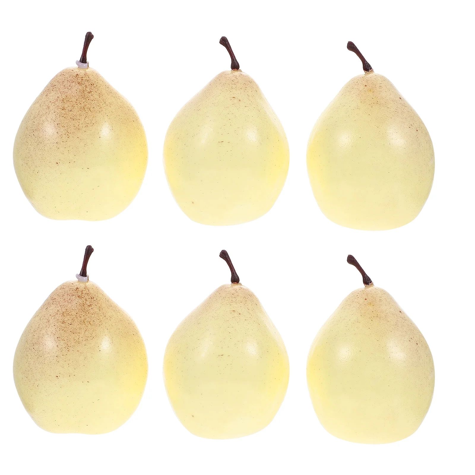 NUOLUX 6pcs Pear Models Artificial Lifelike Simulation Pear Decors Household Fruit Models | Walmart (US)