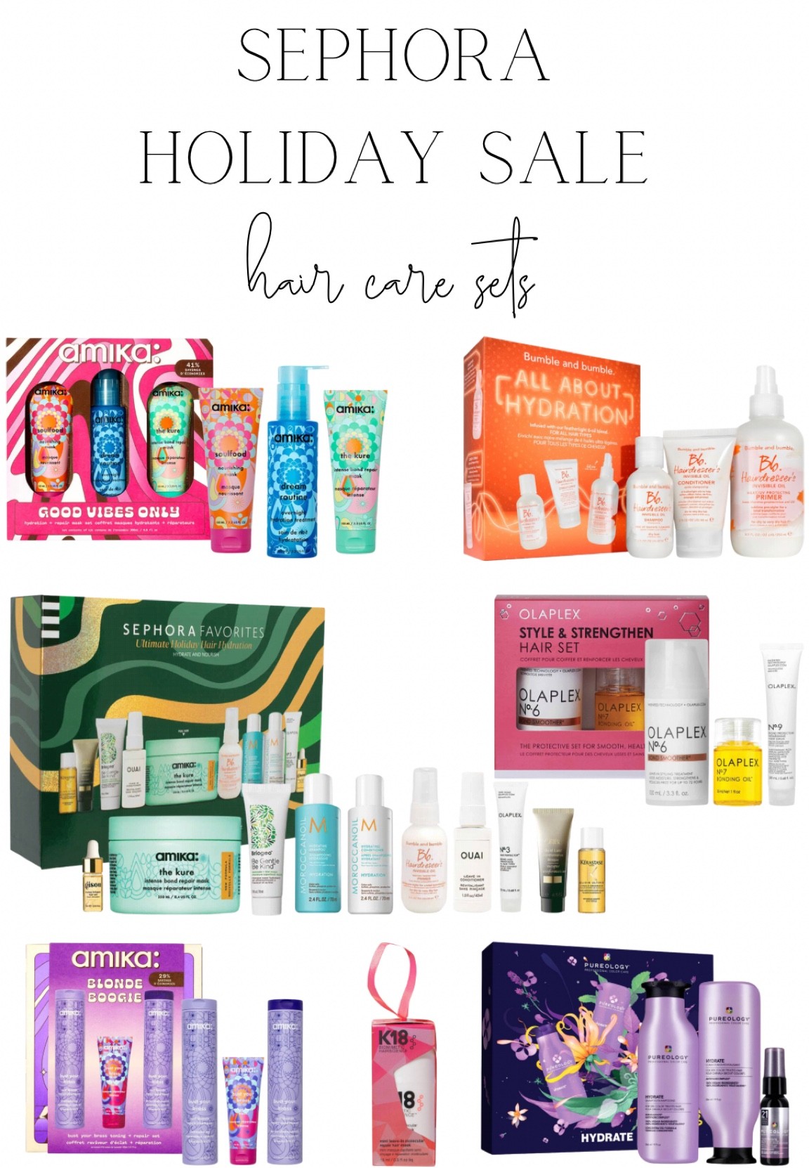 SEPHORA HOLIDAY SALE! Hair Care sets! 
hair care / Sephora sale / LTK Beauty / hair care must haves / Sephora 

#LTKbeauty #LTKsalealert #LTKHoliday