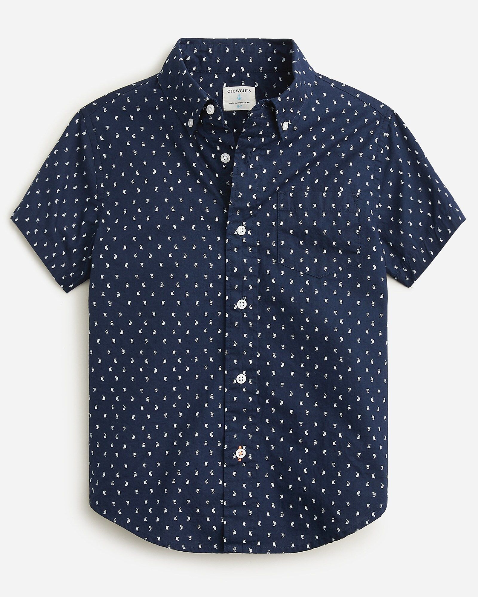 Boys' short-sleeve button-down in gingham | J.Crew US