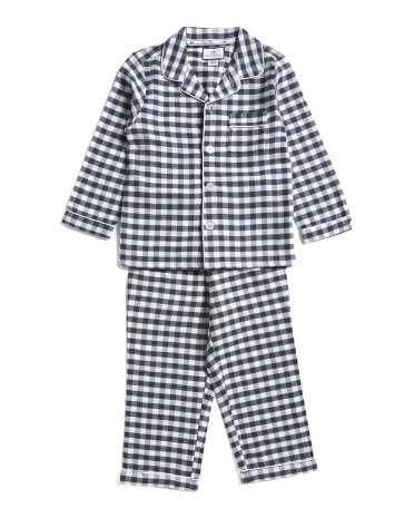 Kids 2pc Flannel Gingham Pajama Set | TJ Maxx