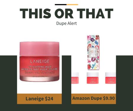 Dupe of the day!
Laneige vs Amazon
$25 vs $9.90

#LTKbeauty #LTKstyletip #LTKsalealert