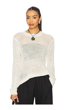 Linen Open Knit Long Sleeve Crew
                    
                    Enza Costa | Revolve Clothing (Global)