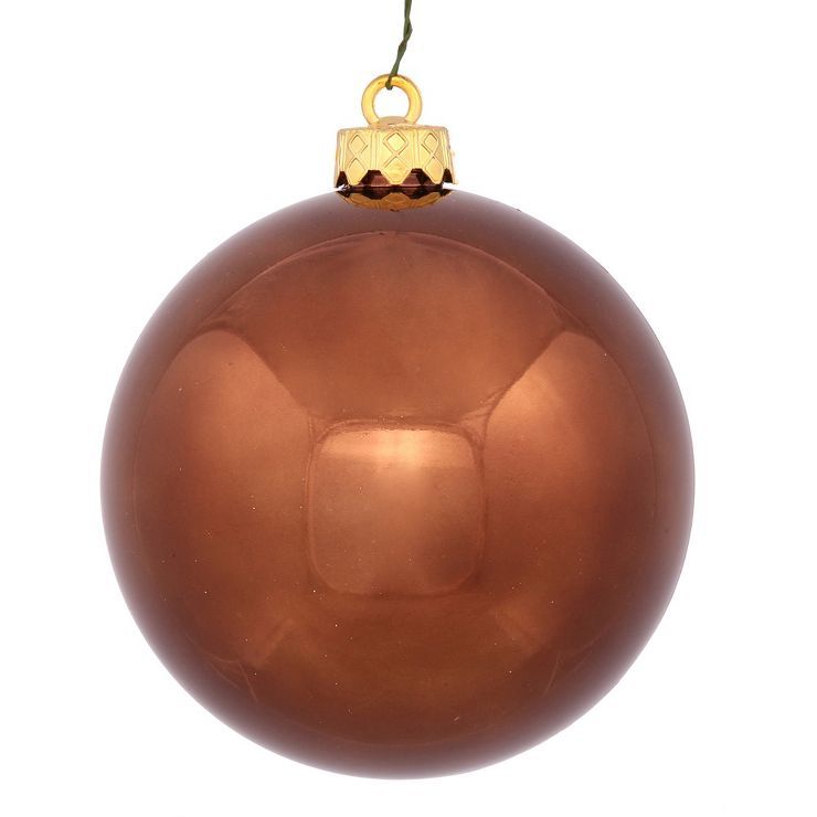 Vickerman 2.75" Shiny Drilled Shatterproof Christmas Ball Ornament - Brown | Target