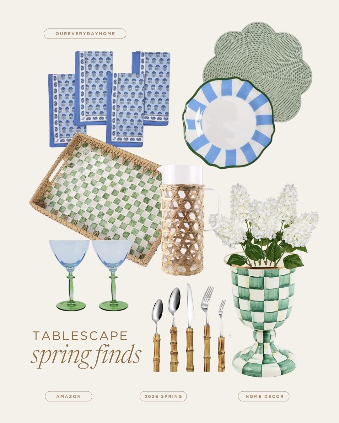 Freshen up your tablescape with these stylish Amazon finds! Perfect for your spring gatherings. #springdecor #tablescape #amazonfinds 

 #LTKSeasonal #LTKHome