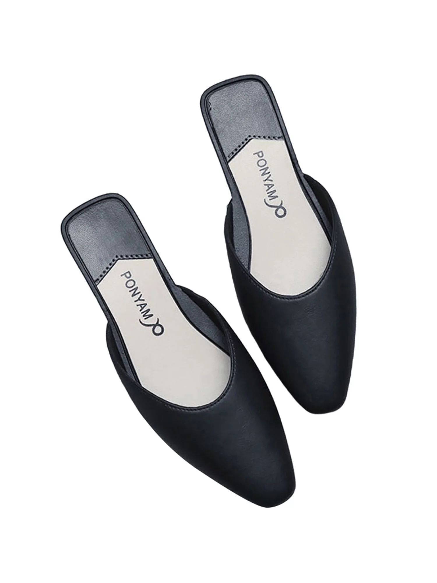 Eloshman Mules for Women Slip On Flats Comfortable Closed Pointed Toe Backless Loafers Women's Mu... | Walmart (US)