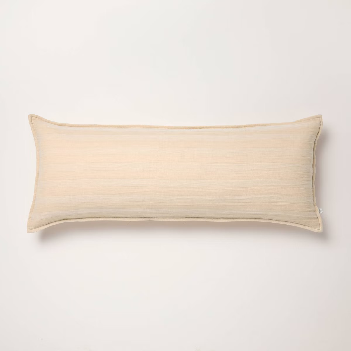 14"x36" Tonal Stripe Oblong Throw Pillow Tan - Hearth & Hand™ with Magnolia | Target