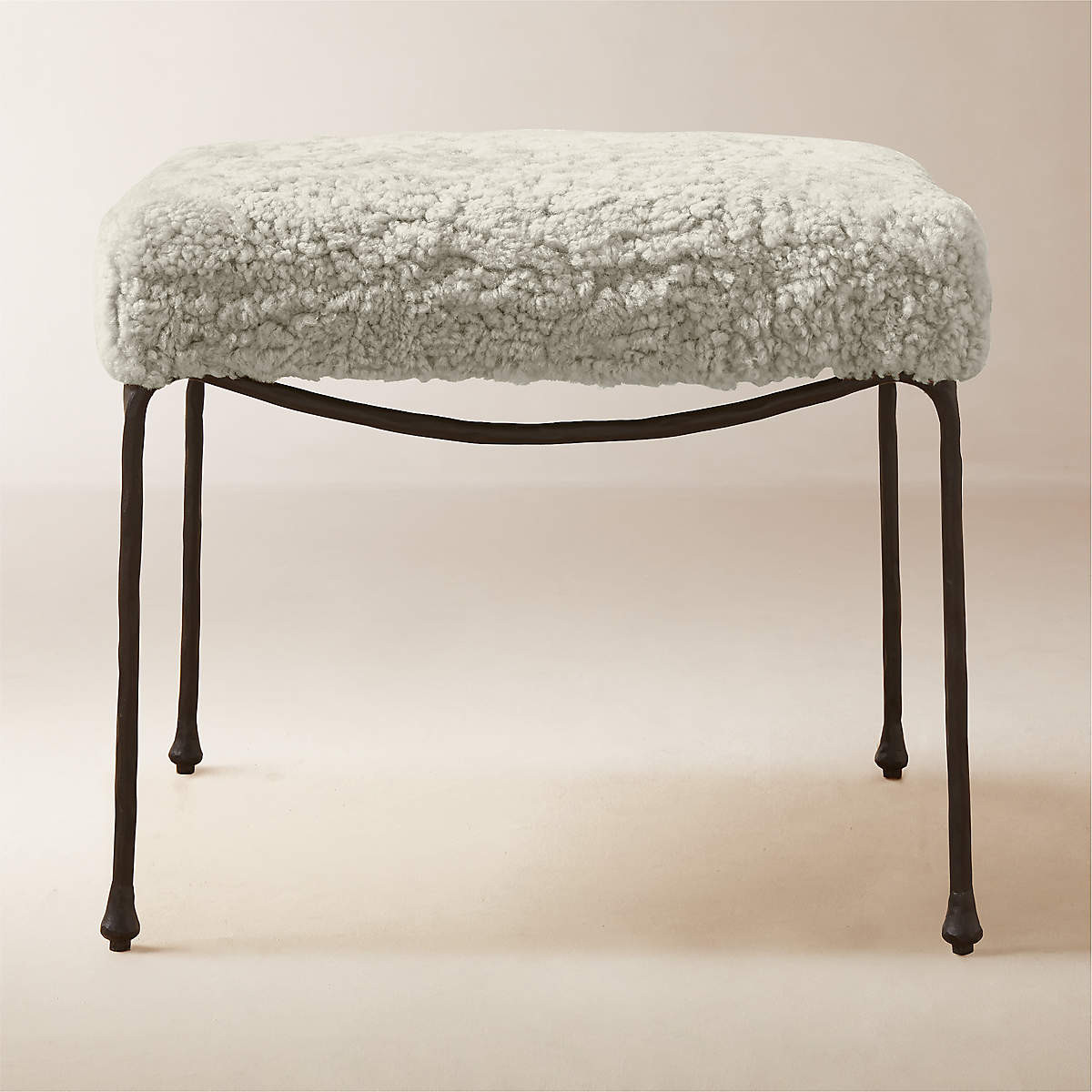 Journey Terracotta Red Velvet Stool + Reviews | CB2 | CB2