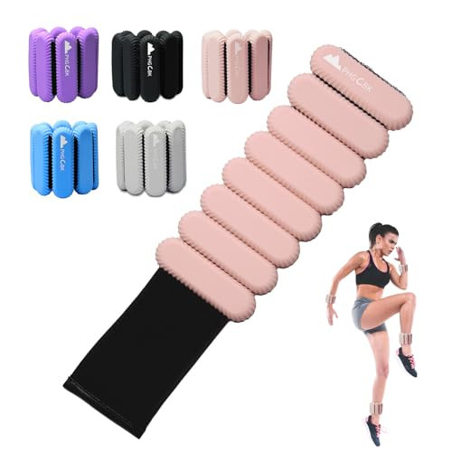 2Lbs Wrist Ankle Weights for Women - Wearable Arm & Leg Bangles Weight Set of 2(1Lb Each) Adjustable Weighted Wristbands for Home Gym Workout, Walking, Pilate, Yoga, Exercise, Barre, Strength Training Pink | Amazon (US)