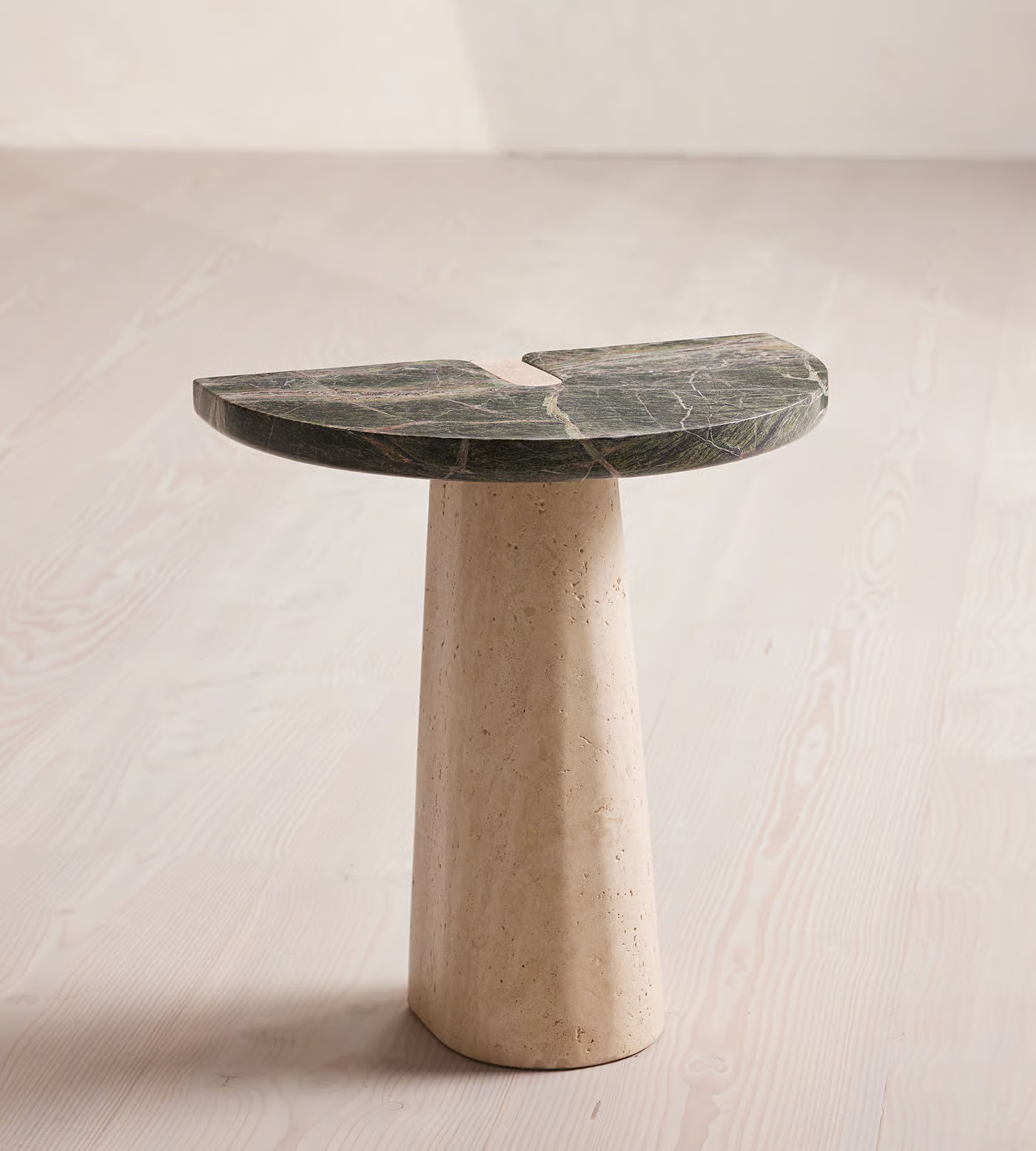 Eros Side Table, Travertine and Verde Bosque Marble - Soho Home | Soho Home Ltd