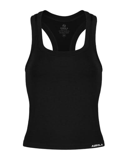 AUROLA Essentials Seamless Sleeveless Racerback Top,Women Subtle Marl Workout Square Neck Fitted ... | Amazon (US)