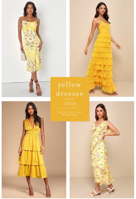 The perfect wedding guest dresses are on sale! Yellow dresses from Lulus. Sale runs through tonight! Sale on selected wedding guest dresses and new spring dresses. Yellow dresses for wedding guests, yellow bridesmaid dresses, pretty dresses for weddings, dresses under 100, midi dresses, maxi dresses, yellow cocktail dresses, yellow dress for wedding. #weddingguest 
Follow Dress for the Wedding on LTK for more wedding guest dress ideas, bridesmaid dresses, wedding dresses, and mother of the bride dresses. 



#LTKwedding #LTKSeasonal #LTKsalealert