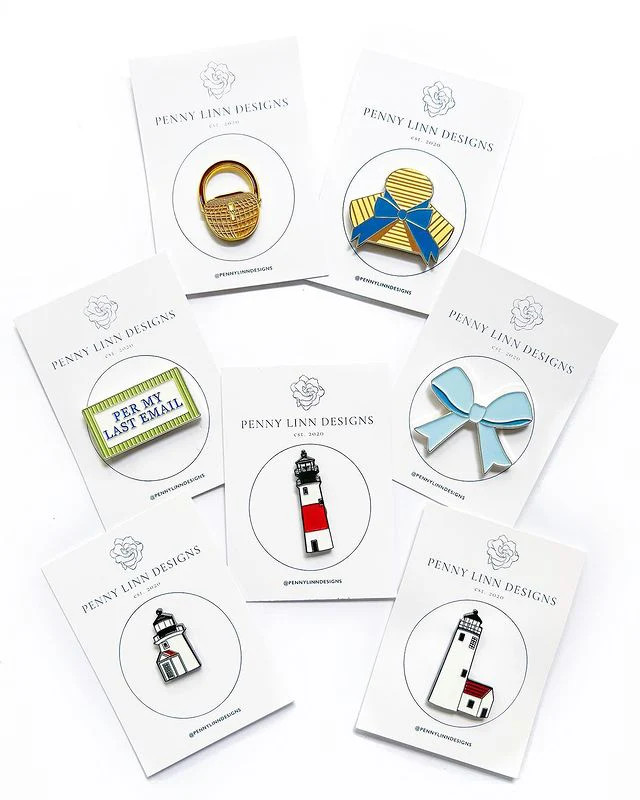 Blue Bow Needle Minder | Penny Linn Designs