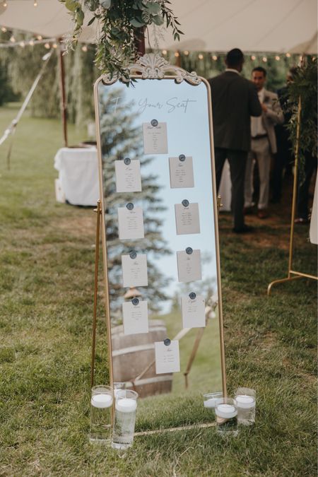 Mirror decal | wedding seating chart | wedding decor | bridal shower | party | find your seat | our favorite people

#LTKhome #LTKwedding #LTKparties
